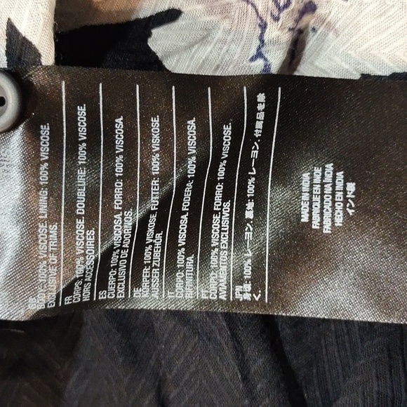 Volcum Womens 2pc Slipinslide Dress Black/ Cream Floral Size M - Picture 11 of 16